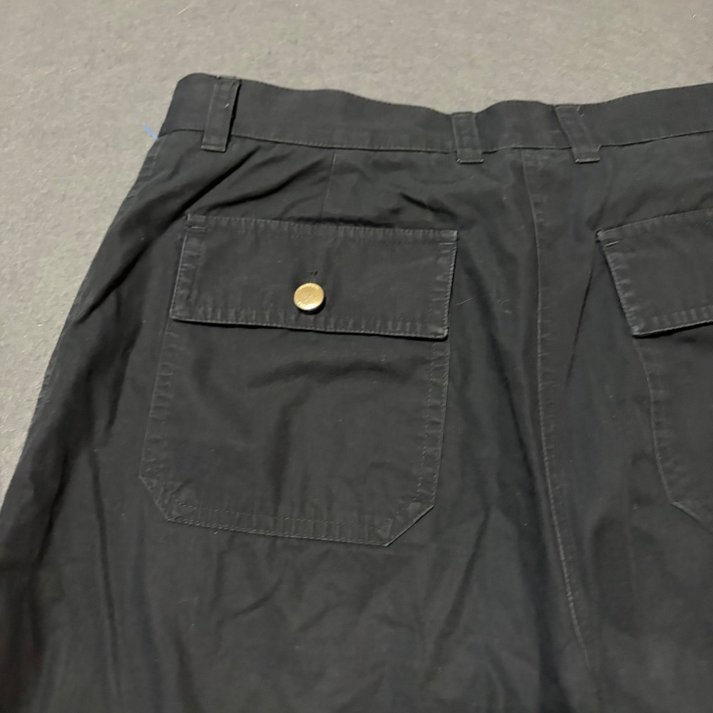 Lauren Ralph Lauren Wide Leg Crop Pants Womens 10 Black Prep Cotton Relaxed Core - Picture 6 of 8